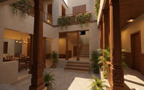 Twin Courtyard House, Chennai