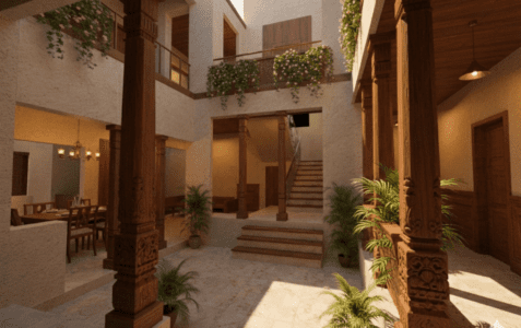 Twin Courtyard House, Chennai