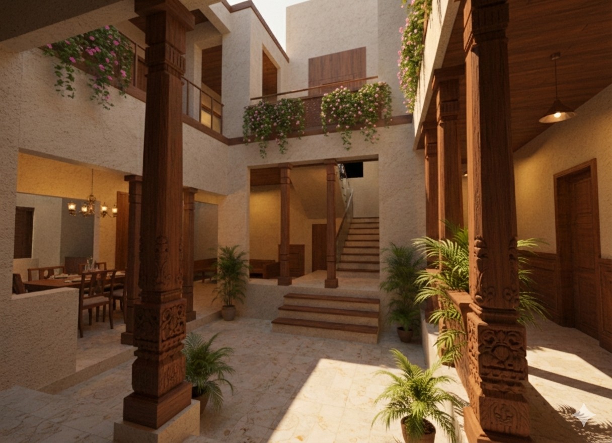 Twin Courtyard House, Chennai