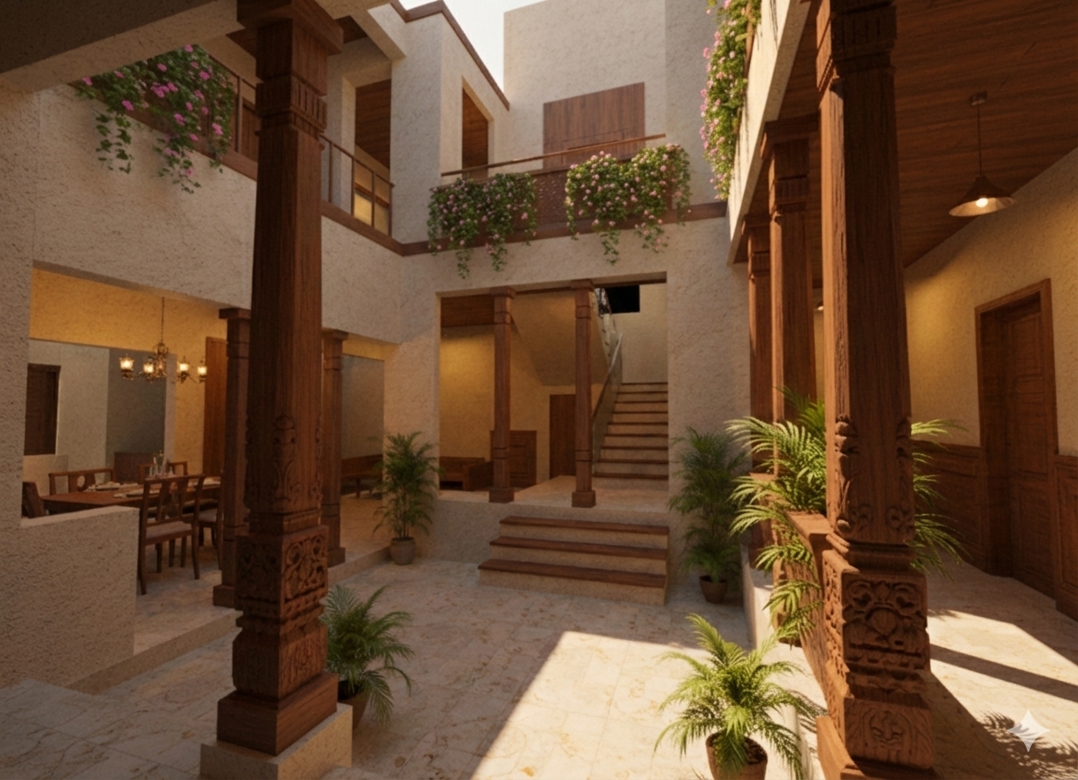 Twin Courtyard House, Chennai